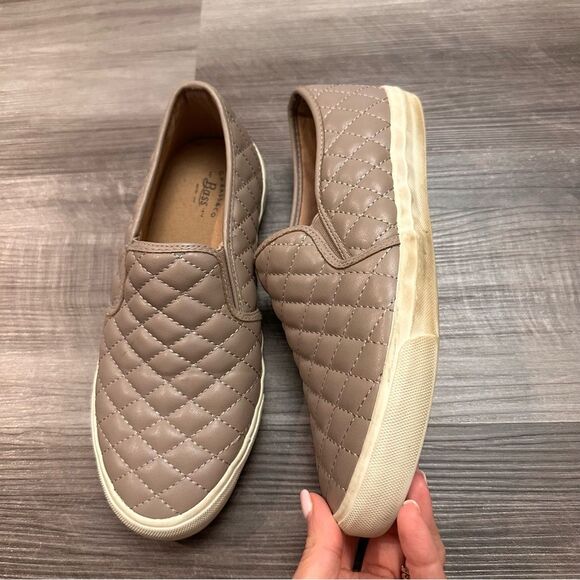 G.H Bass & Co women’s tan leather quilted loafers size 6.5 - Picture 6 of 12